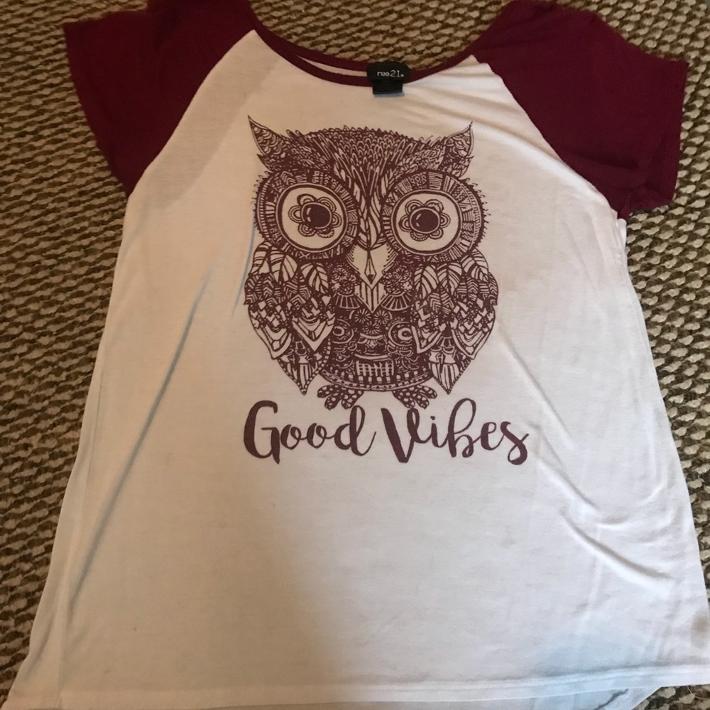 Good Vibes Owl Loose Tee